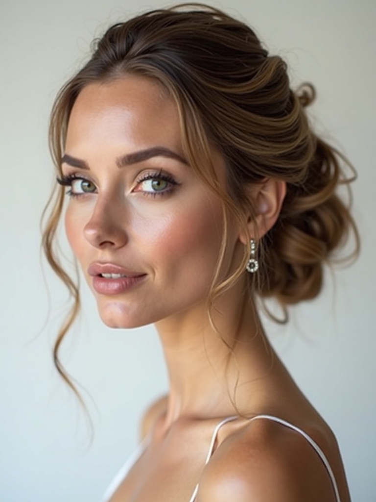 sleek minimalist updo elegance