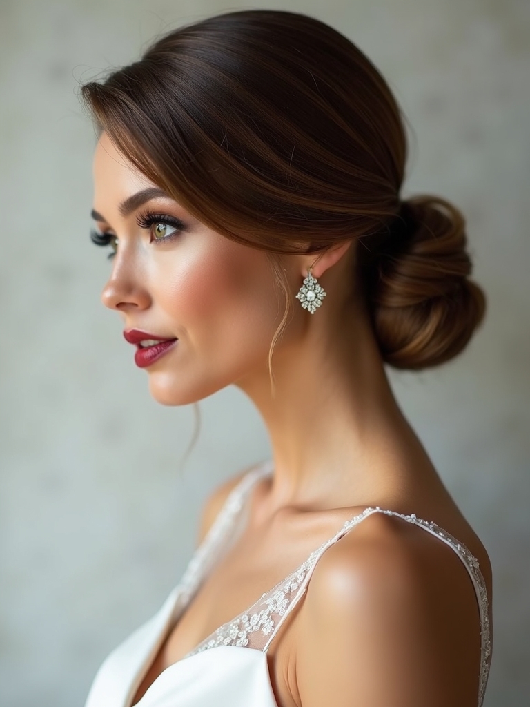 sleek modern bridal elegance
