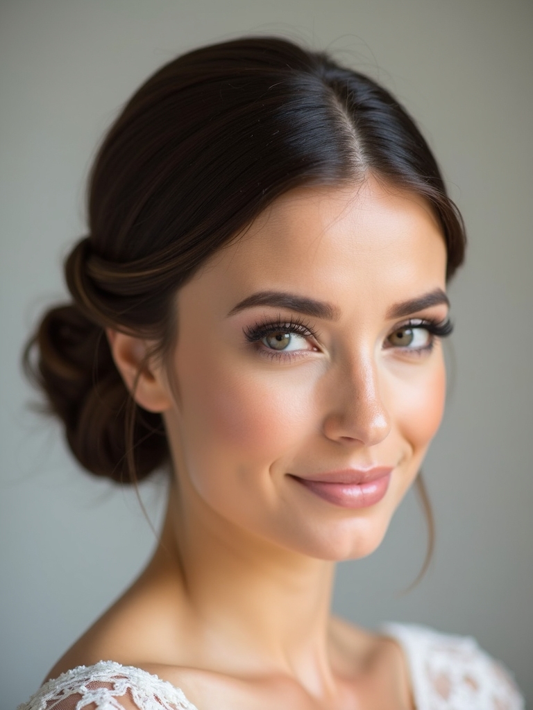 sleek modern glam updo