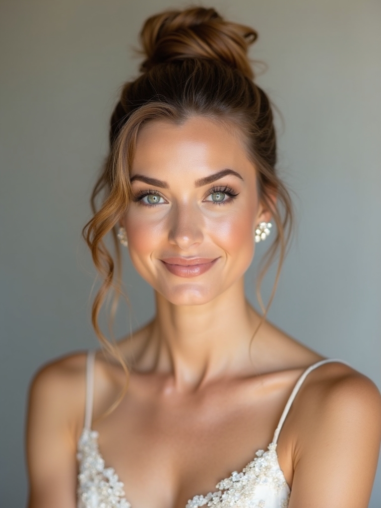 sleek polished ballerina bun