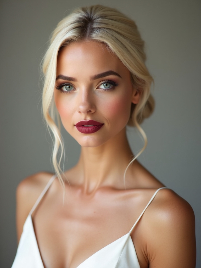 sleek polished bridal bun