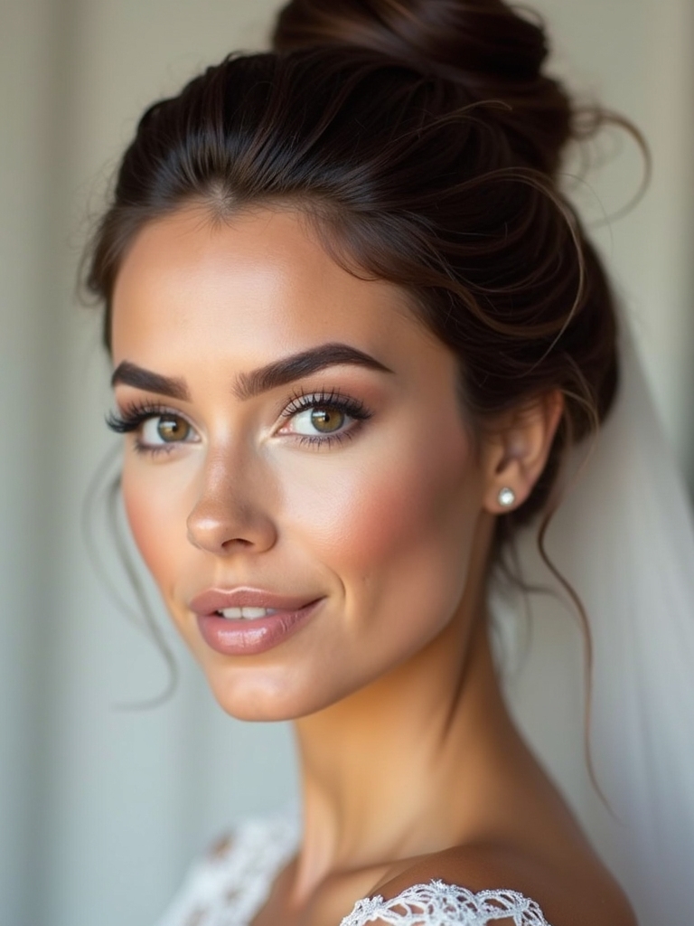 sleek polished bun style