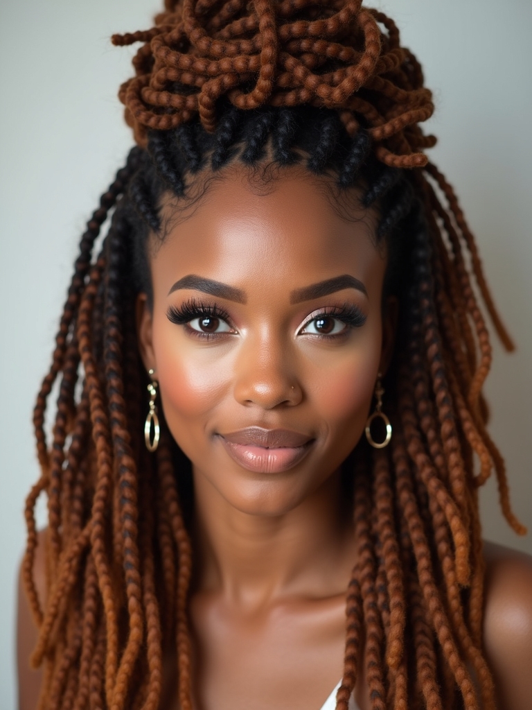 sleek polished dreadlock elegance