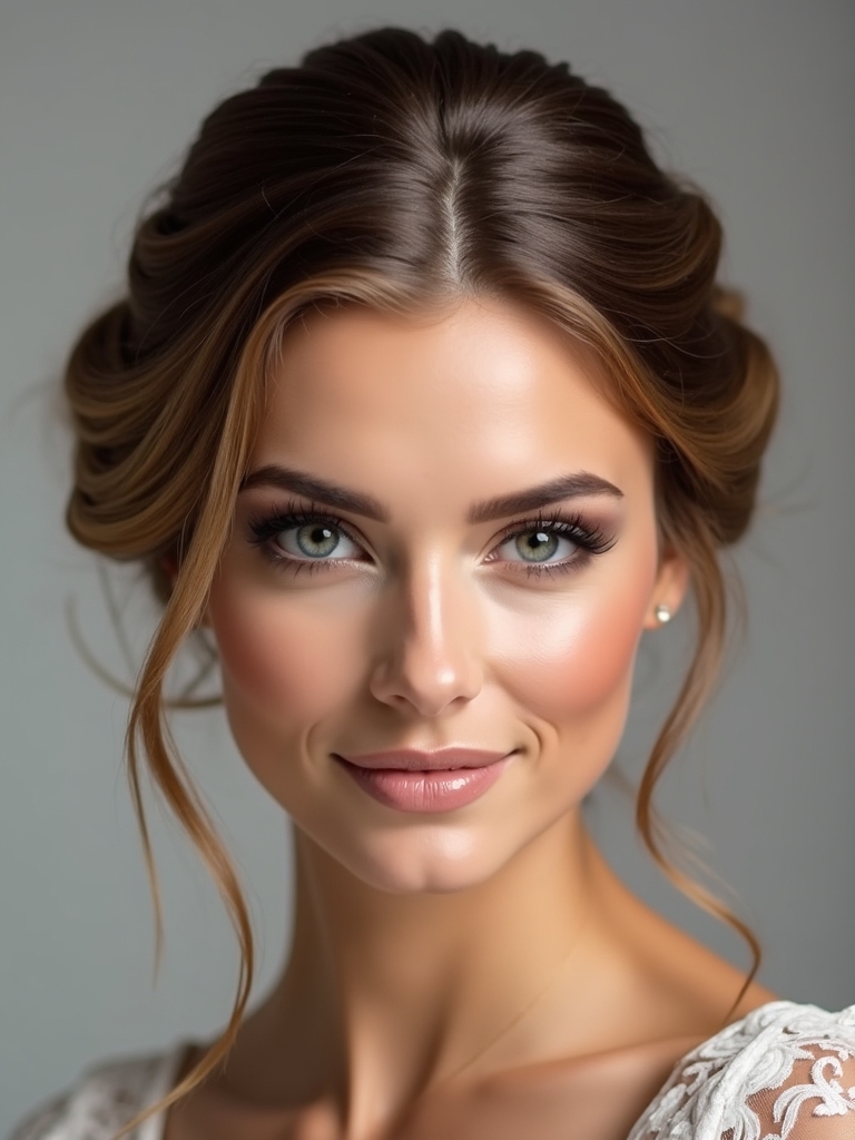 sleek polished half up styles