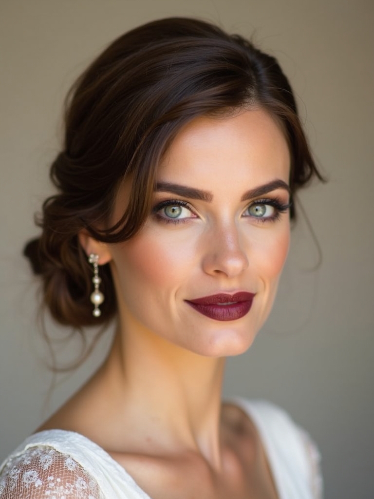 sleek polished low bun