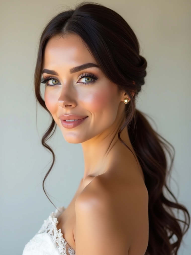 sleek polished low ponytail