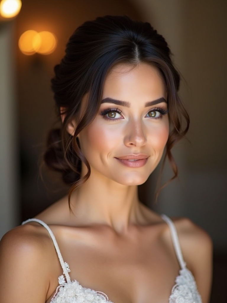 sleek ponytails with drama