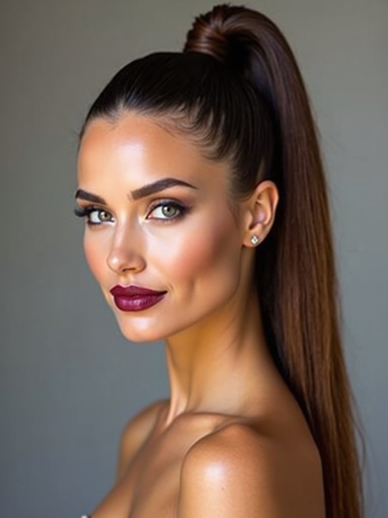 sleek secure high ponytail