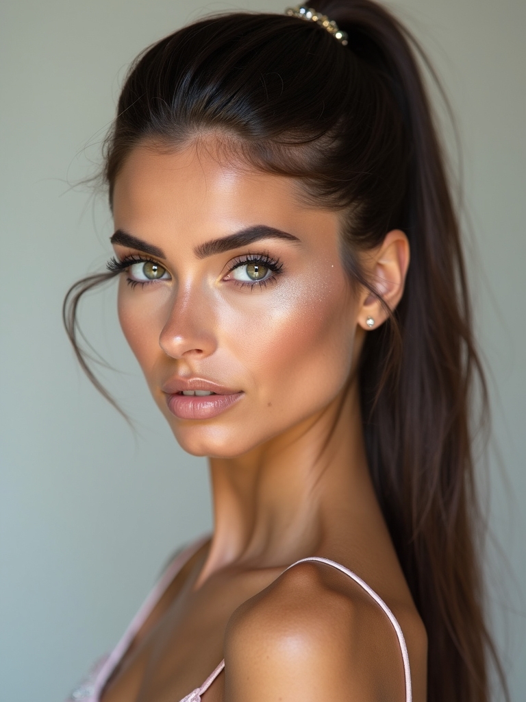 sleek sparkly ponytail elegance
