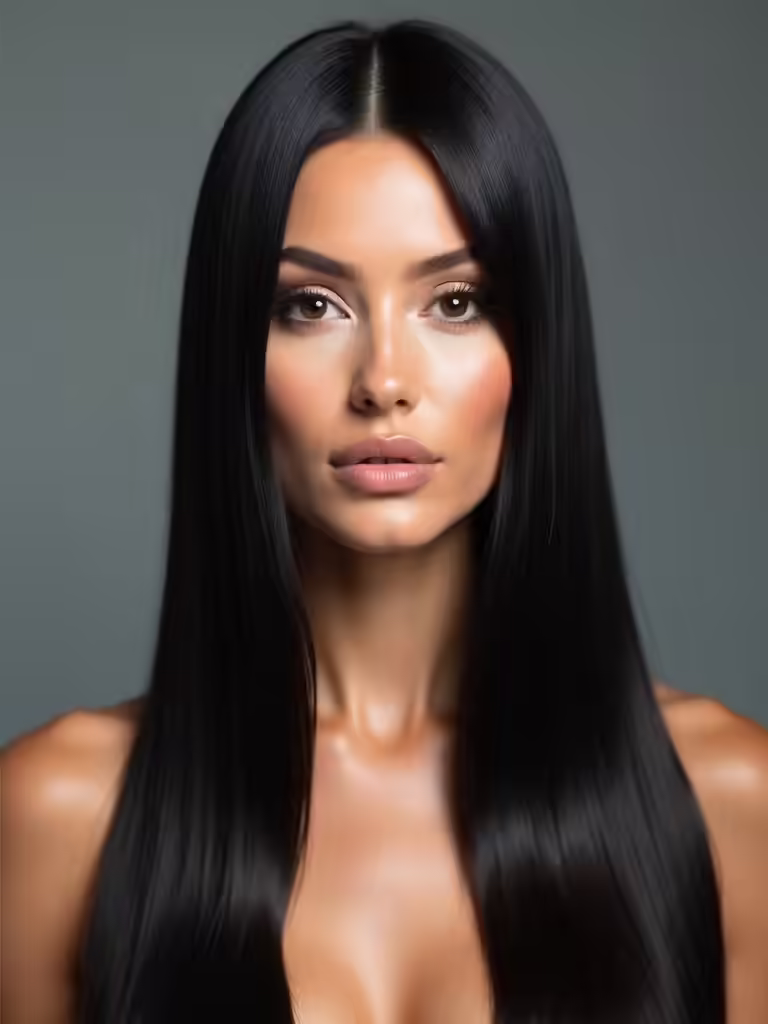 sleek straight hair styles
