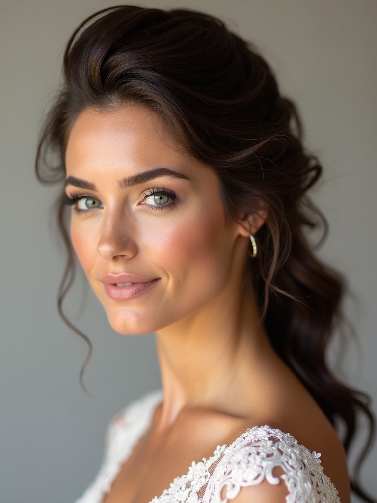 sleek textured quiff ponytail