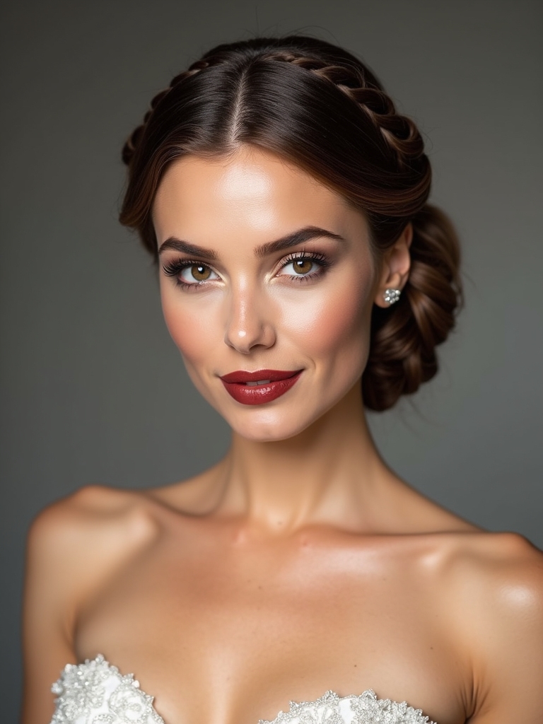 sleek tucked braid technique