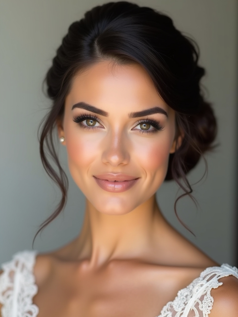 sleek updo with elegance