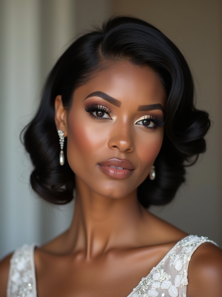 sleek updos elongate neckline