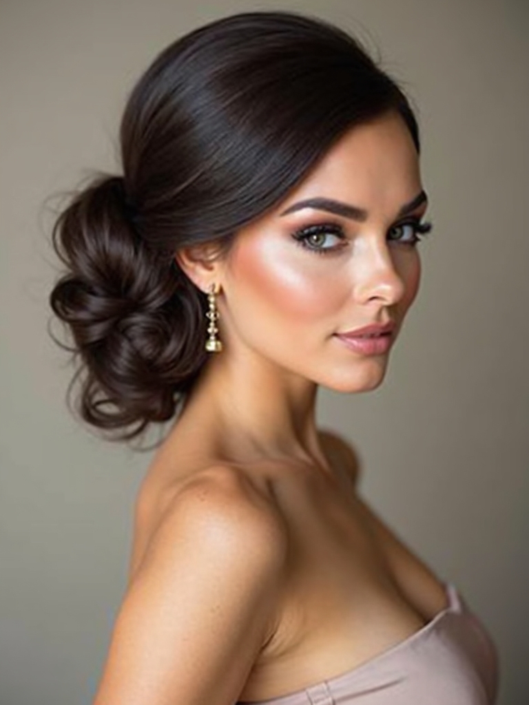 sleek updos for weddings