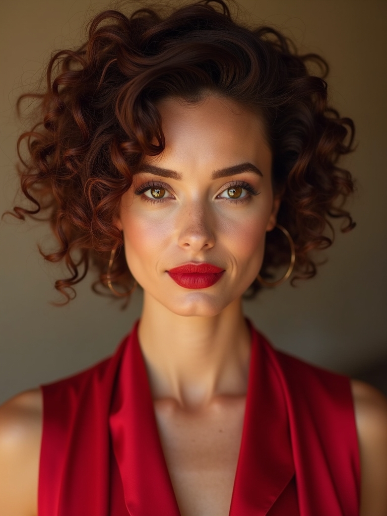 soft chignon for curls