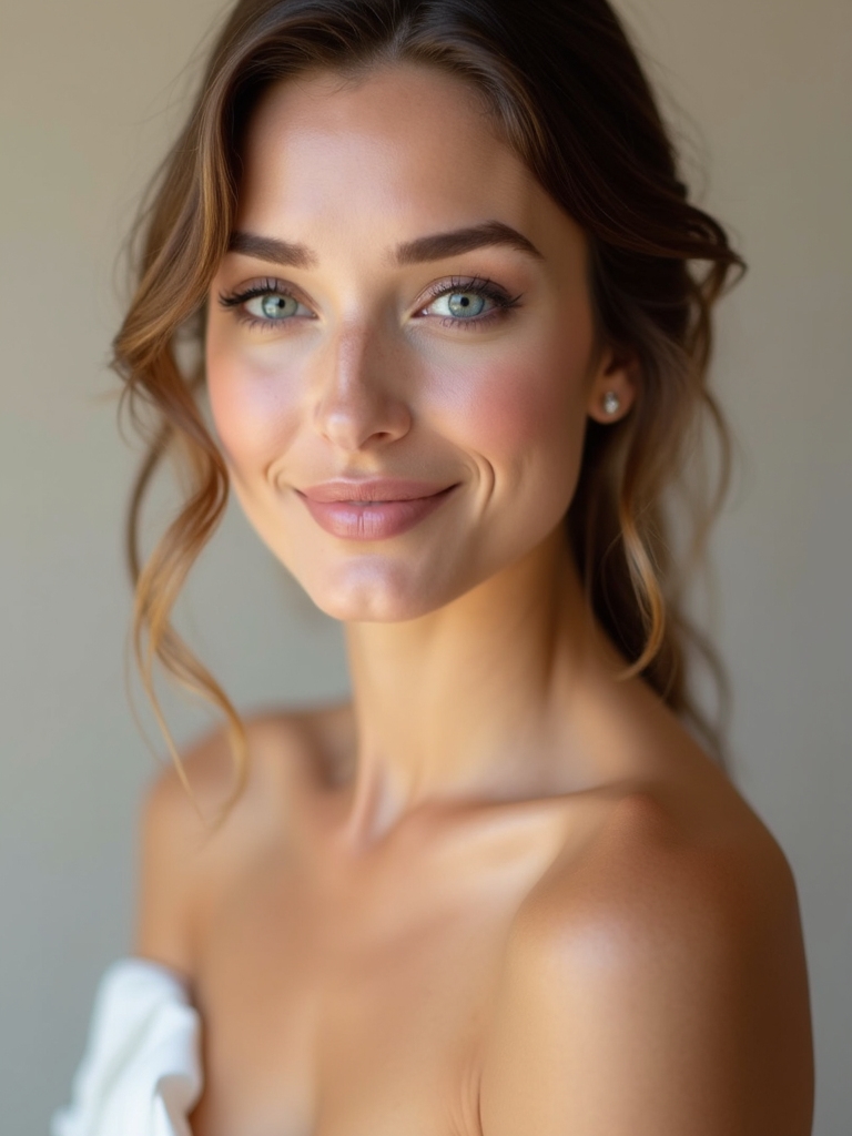 soft earthy wedding makeup