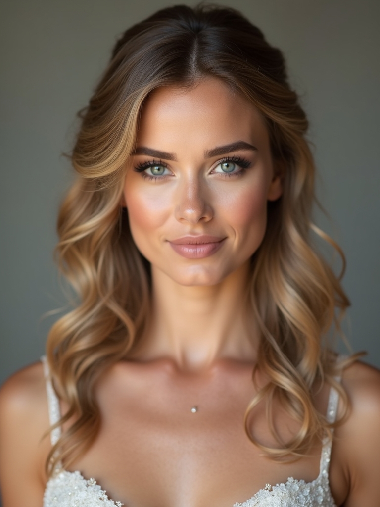 soft elegant face framing waves