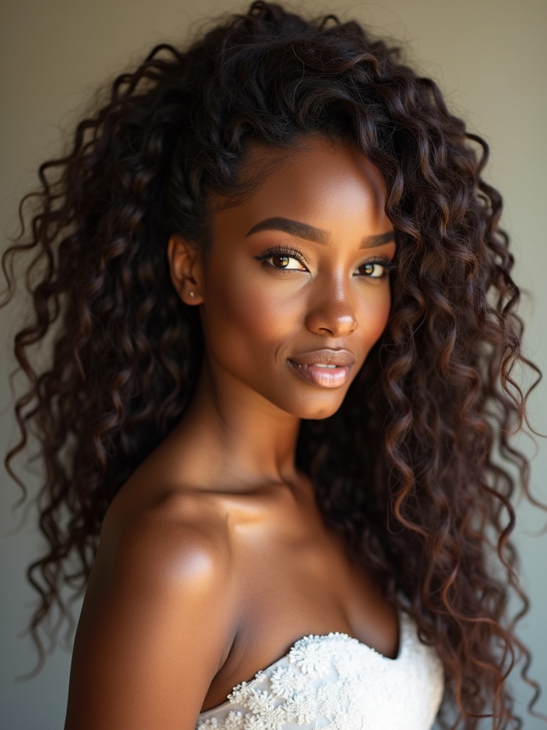 soft gentle bridal tendrils