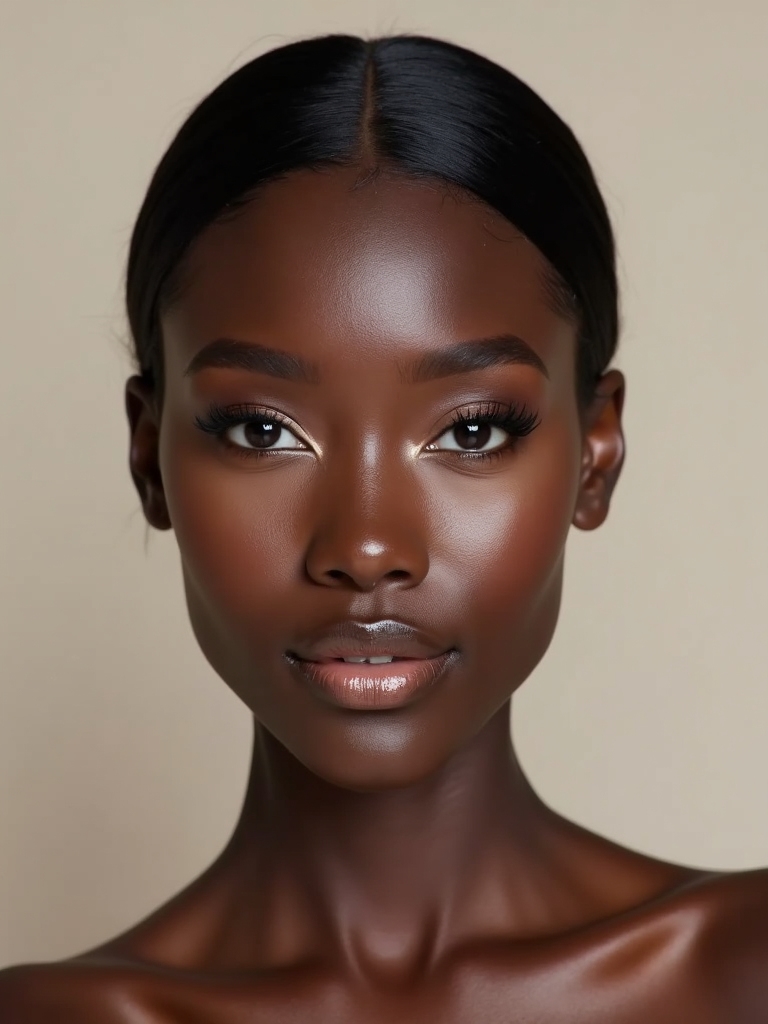 soft glam for deep complexions