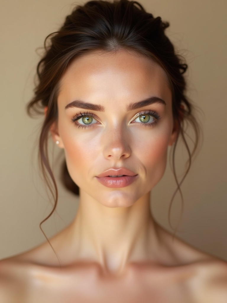soft makeup for green eyes