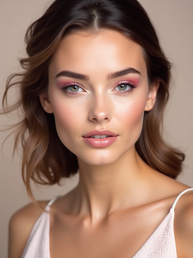 soft pink eye glow