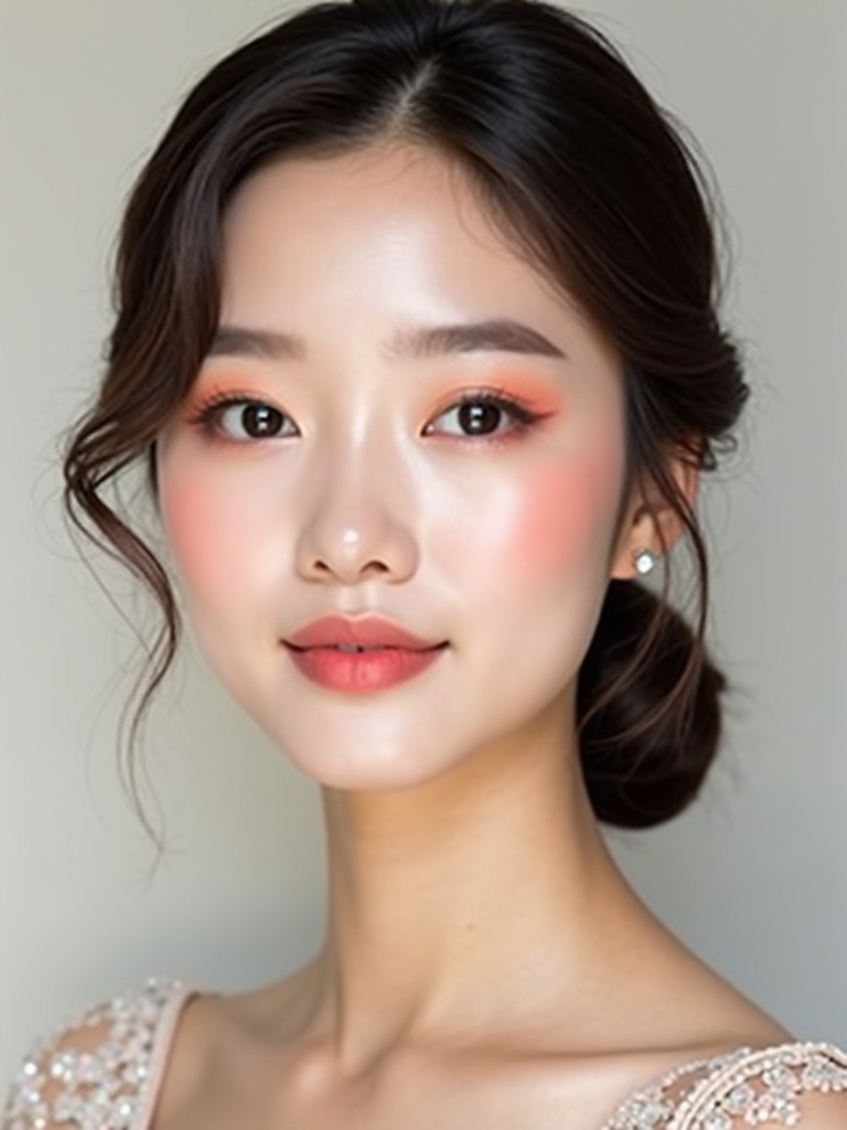 soft pink peach glamour