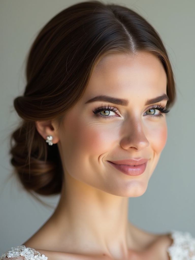 soft refined bridal updo