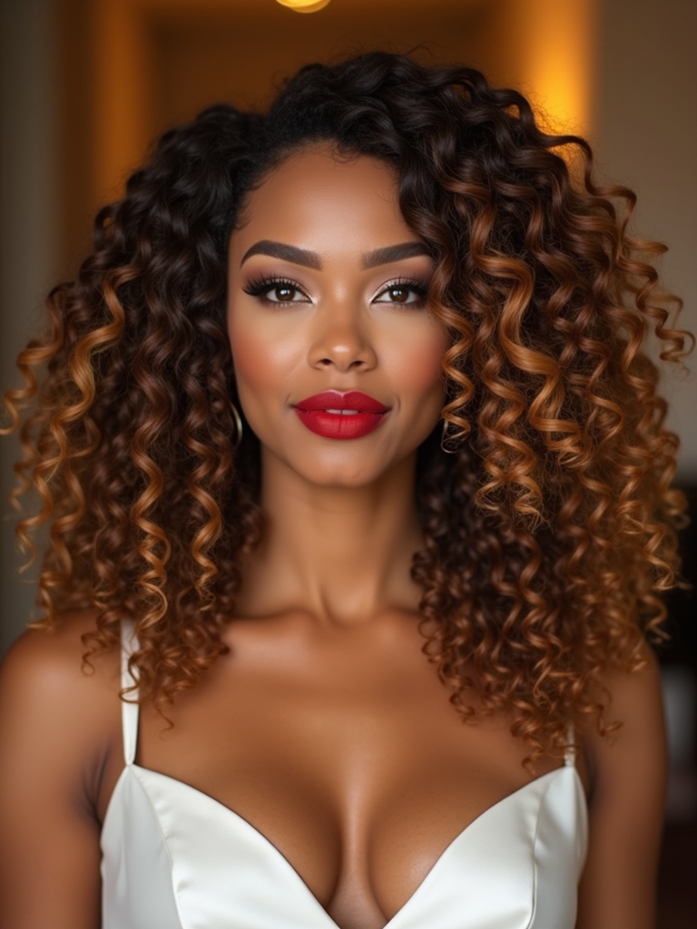 soft romantic bridal curls