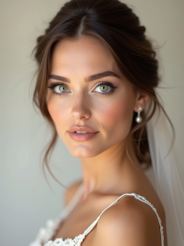 soft romantic bridal eyes