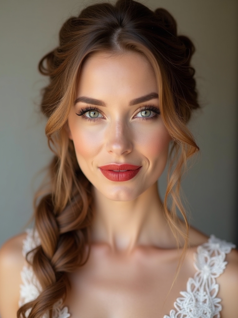 soft romantic bridal updo