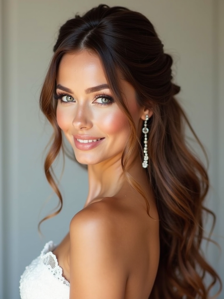 soft romantic waves hairstyle