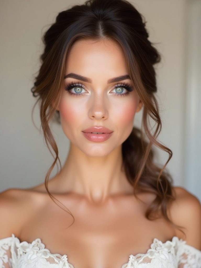 soft rosy bridal lips
