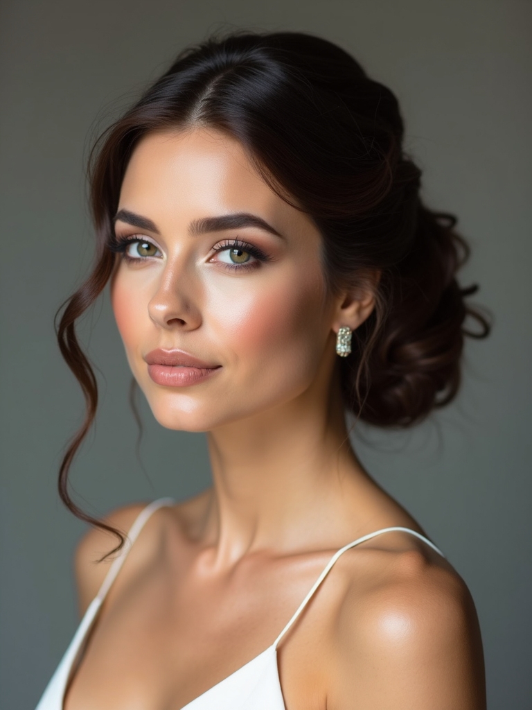 soft textured bridal bun