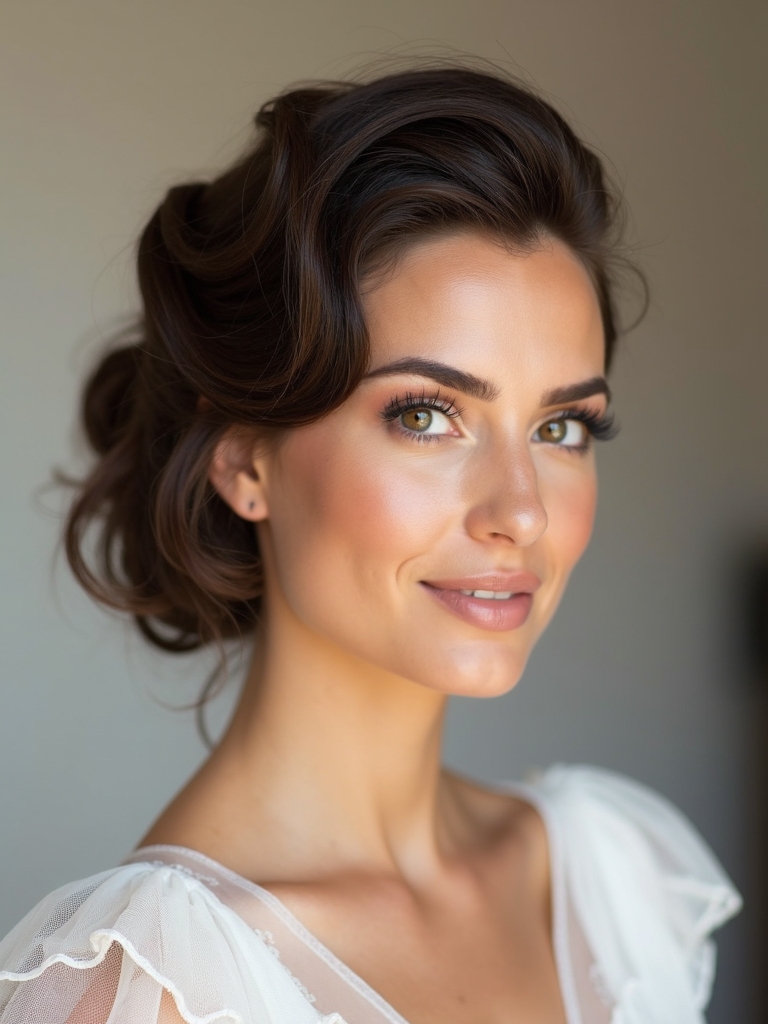 soft textured romantic updo