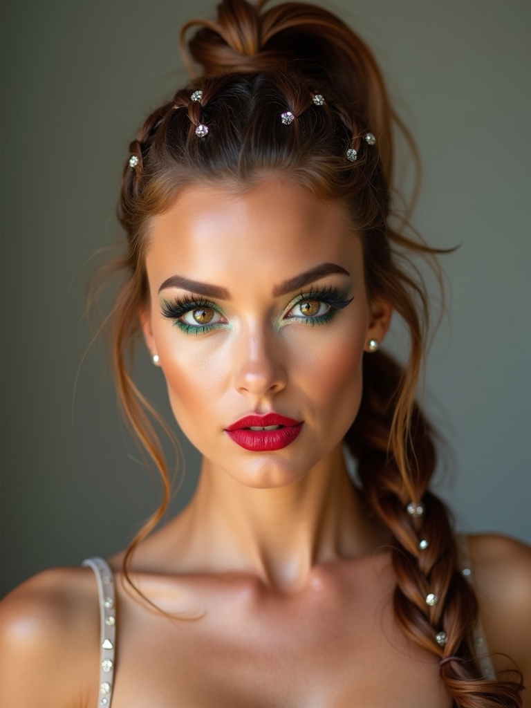 sparkling braided hairstyles shine