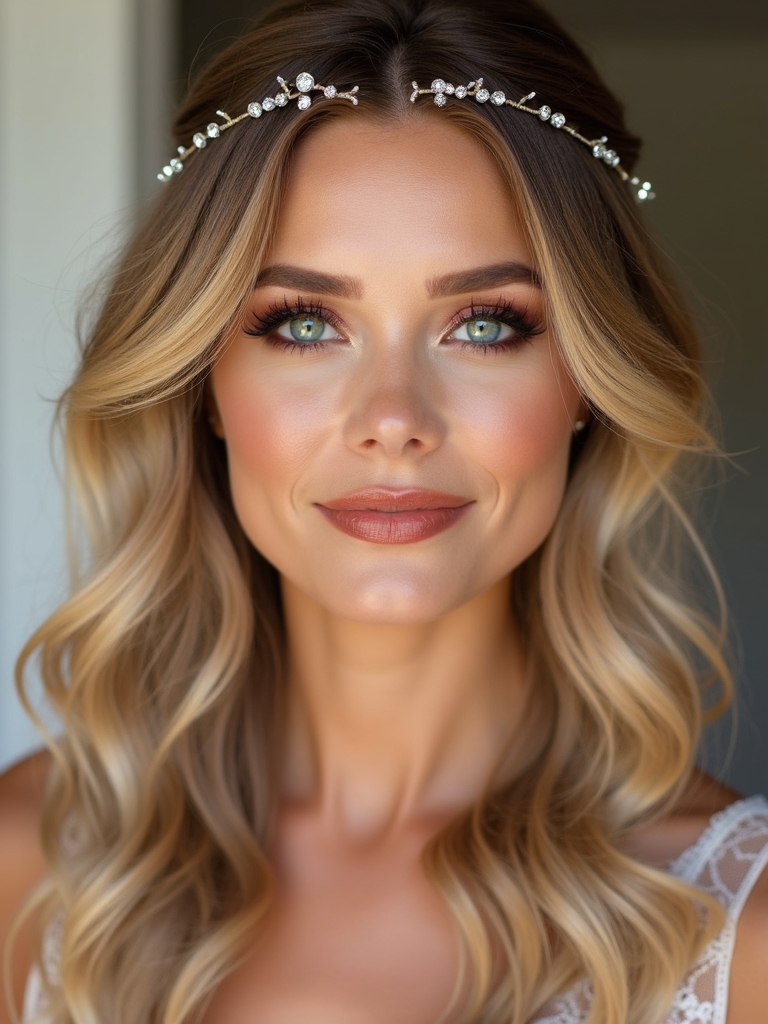 sparkling half up elegance
