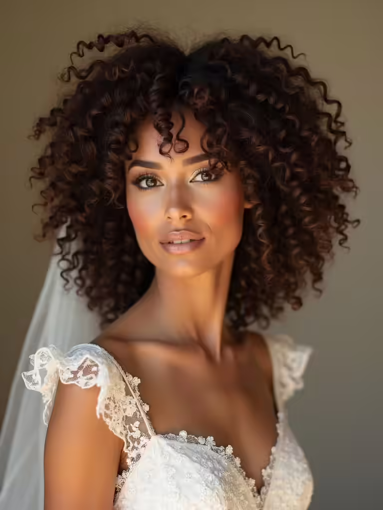 stunning curly bridal hairstyles