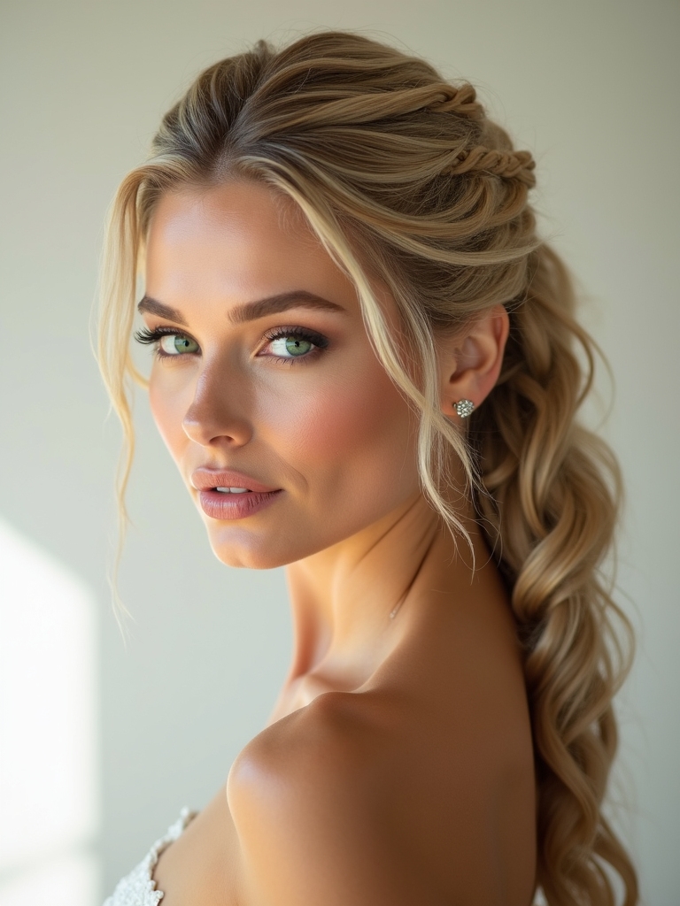 subtle braided pony elegance