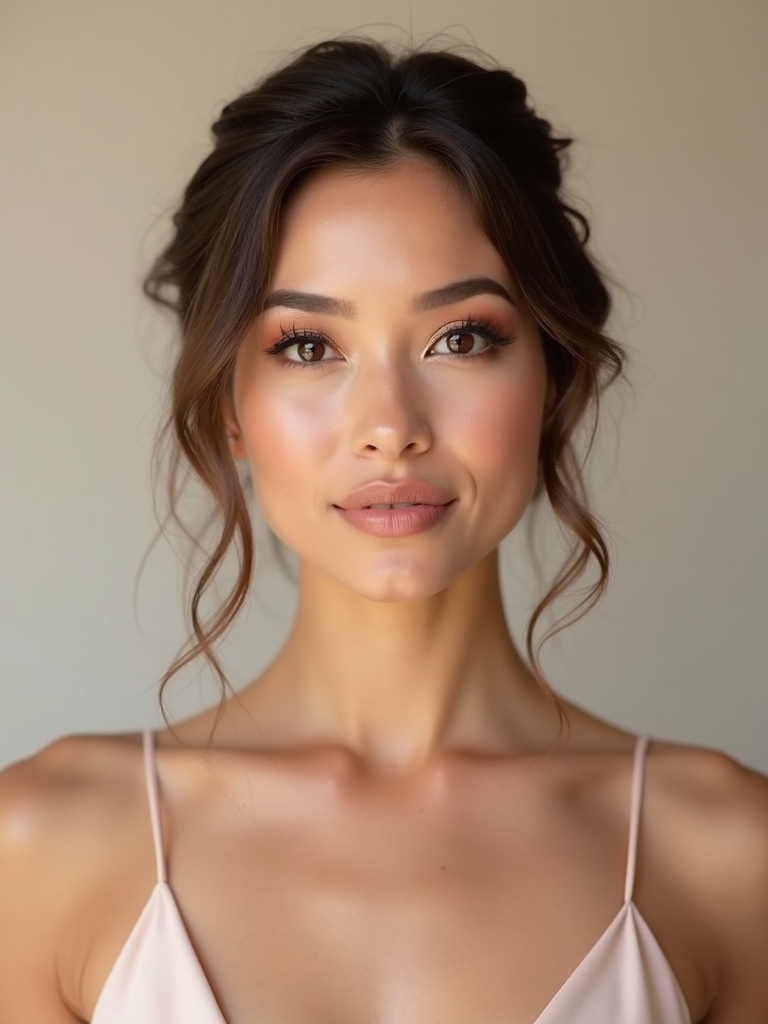 subtle bronze bridal glow