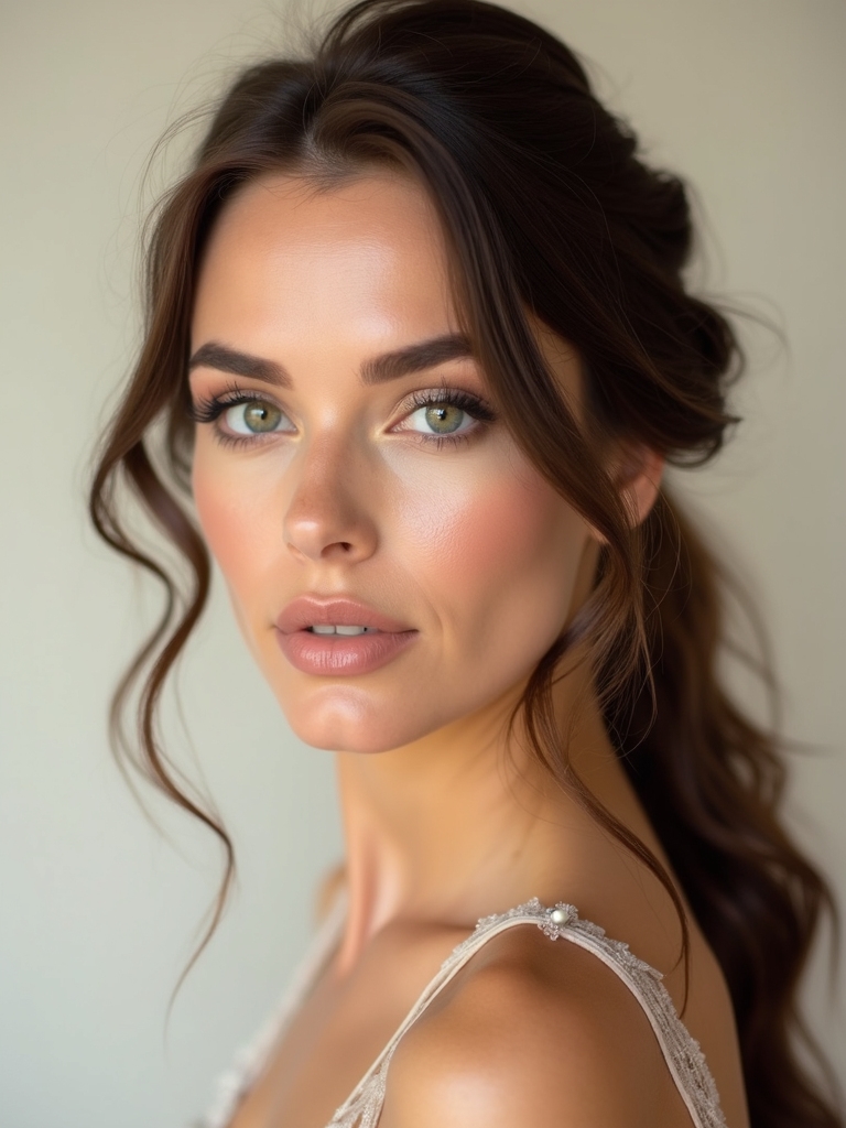 subtle pearlescent bridal glow