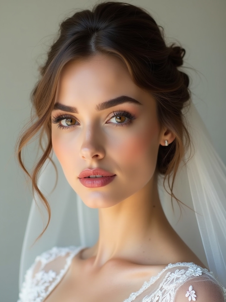 subtle romantic half up styles