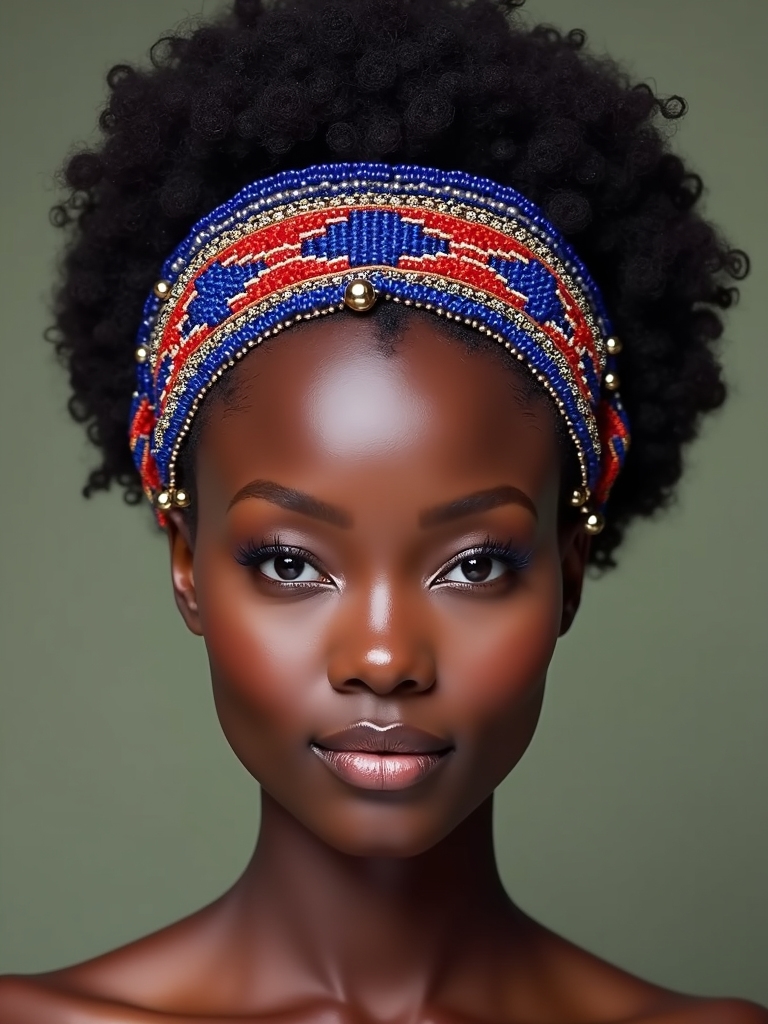 symbolic colorful maasai crowns