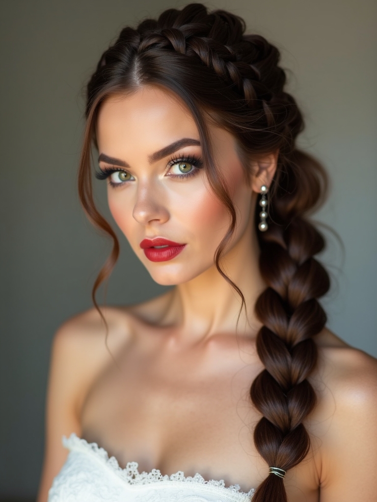 tailored braids for brides