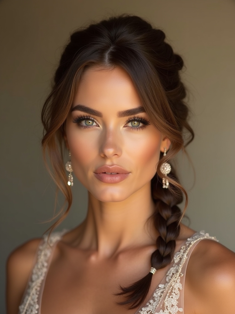 textured braid updo elegance