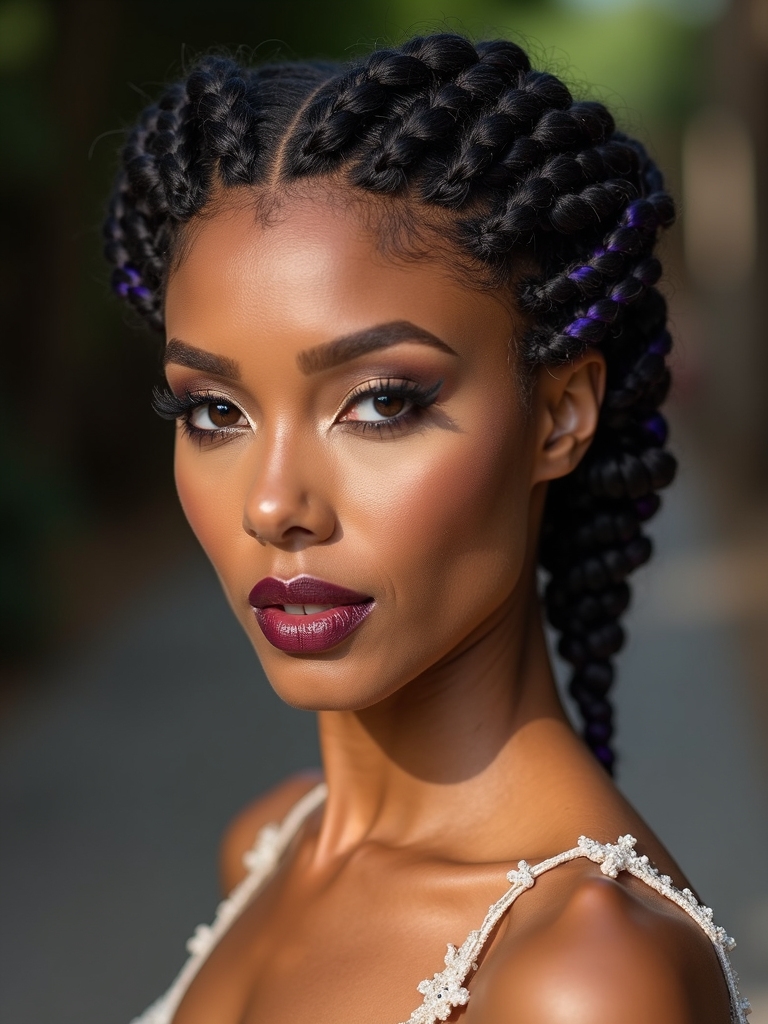 textured braids for short hair