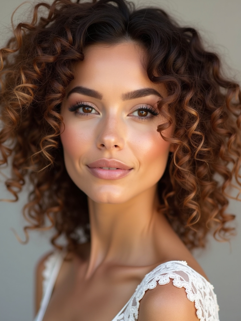 textured curls for bridesmaids