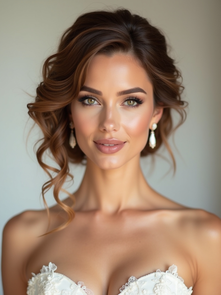 textured low bun romance