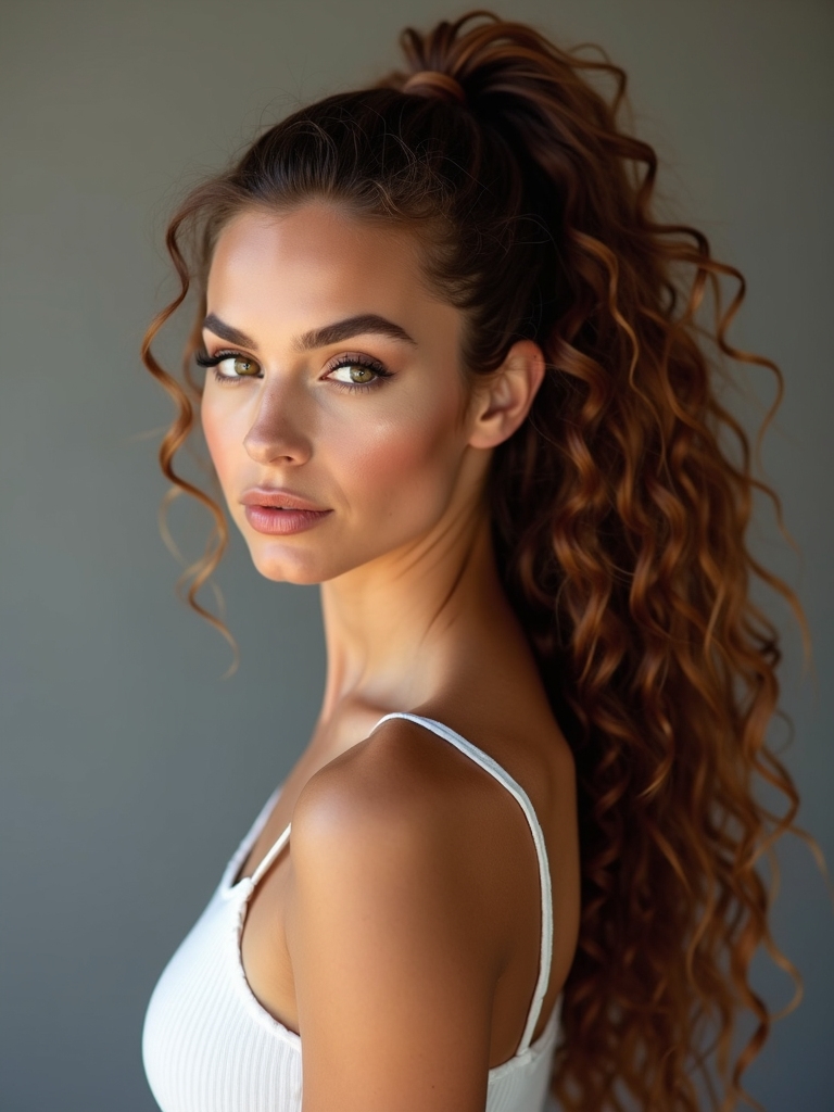 textured ponytail for brides