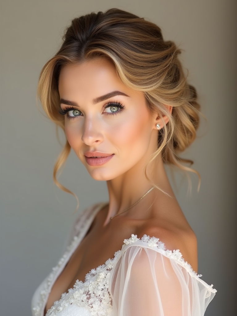 textured romantic wedding updos